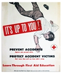 Red Cross 1953 Poster for First Aid Education