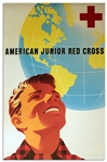 Vintage 1950 American Red Cross Poster by Joseph Binder -- American Junior Red Cross