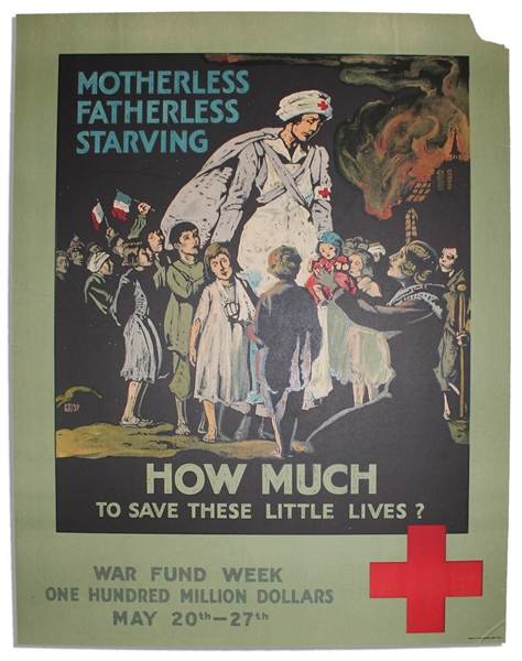 1917 American Red Cross Poster by Herbert G. Crisp