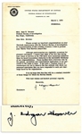 J. Edgar Hoover Letter Signed -- ...during your years of service in the FBI there were numerous instances when we faced tremendous obstacles...
