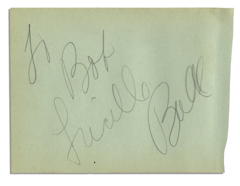Lucille Ball Large and Rare Full Signature, ''To Bob / Lucille Ball''