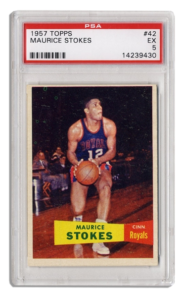 1957 Topps -- Maurice Stokes #42 -- PSA 5