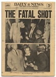 New York Daily News From 25 November 1963 Reporting the Murder of Lee Harvey Oswald -- Headline Reads: The Fatal Shot