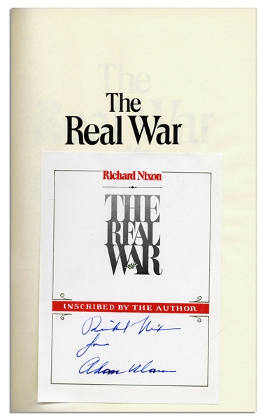 Richard Nixon Signed ''The Real War'' First Edition, Review Copy