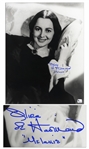 Olivia de Havilland Signed 11 x 14 Gone With The Wind Photo -- Fine