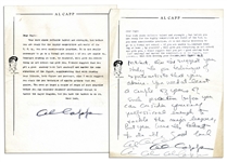 Two Al Capp Letters Signed to an Aspiring Artist Fan -- ...get a good anatomy book (art anatomy) and master the construction of the figure...