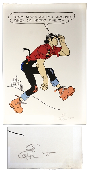 ''Li'l Abner'' Artist Proof -- Signed ''Al Capp '75'' in Pencil & Labeled ''EA 3/20'' -- Measures 23.75'' x 34.25'' -- Discoloration, Overall Very Good -- From the Al Capp Estate