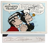 Al Capp Large & Colorful Lil Abner Artist Proof -- Featuring Lil Abner & Mammy Yokum -- Signed Al Capp in Pencil & Numbered ea 13/20 -- 29.5 x 20.5 -- Very Good Plus