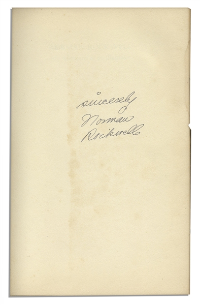 Norman Rockwell Signed Autobiography ''My Adventures as an Illustrator'' With Unclipped Dust Jacket