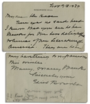 Edith Roosevelt Autograph Note Signed to Scribners Editor Will David Howe