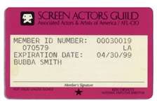SAG Card Belonging to Football Legend & Actor Bubba Smith
