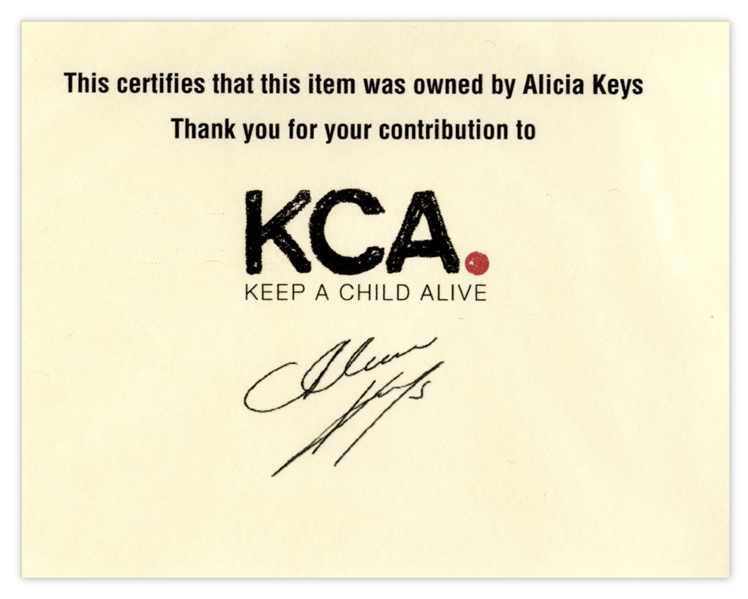 Alicia Keys Worn Eugenia Kim Green & Black Lace Beret -- With a COA From Keys