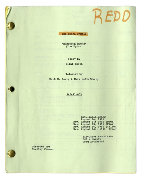 ''The Royal Family'' Episode 2 Revised Table Draft Script Owned by Redd Foxx -- Dated Weeks Before Foxx's Death -- 49 Pages -- Very Good Condition -- From Redd Foxx Estate