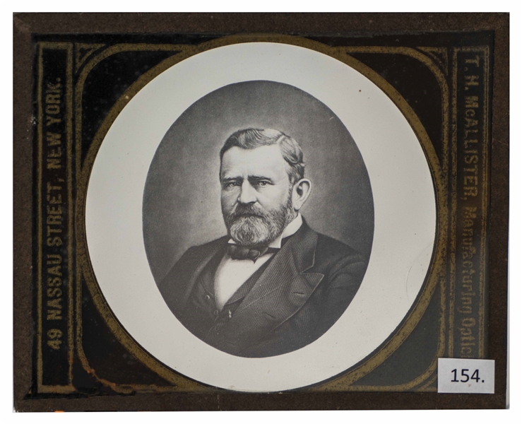 Ulysses S. Grant Magic Lantern Slide, Taken by Mathew Brady
