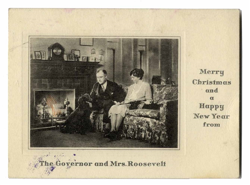 Franklin D. Roosevelt Christmas Card, Circa Early 1930s