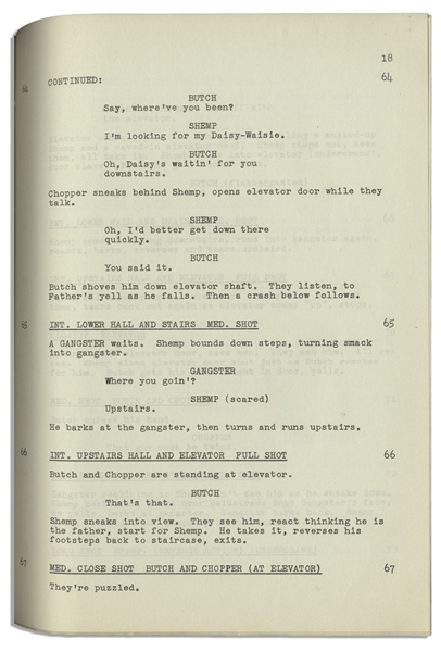 Moe Howard's Personally Owned Script for The Three Stooges 1953 Film ''Up in Daisy's Penthouse''