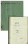 Moe Howards Personally Owned Three Stooges Columbia Pictures Script for Their 1956 Film, Creeps -- Also Signed by Moe on the Cover
