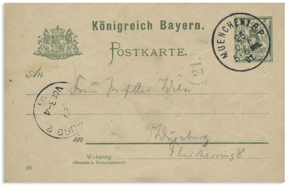 Nobel Prize Winning Physicist Wilhelm Wien Autograph Postcard Signed