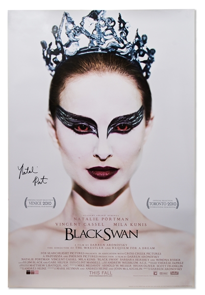Natalie Portman Signed ''Black Swan'' Poster -- Portman Won the Best Actress Academy Award for Her Performance