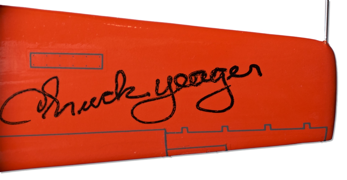 Chuck Yeager Signed Bell X-1 Model Airplane -- The Plane Yeager Piloted When He Broke the Sound Barrier in 1947