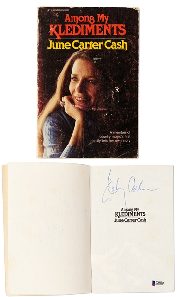 Johnny Cash & June Carter Cash Signed Copy of ''Among my Klediments'', June's Autobiography -- With PSA/DNA COA for Johnny Cash's Signature