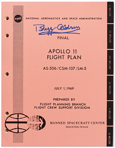 Buzz Aldrin Signed Apollo 11 Flight Plan