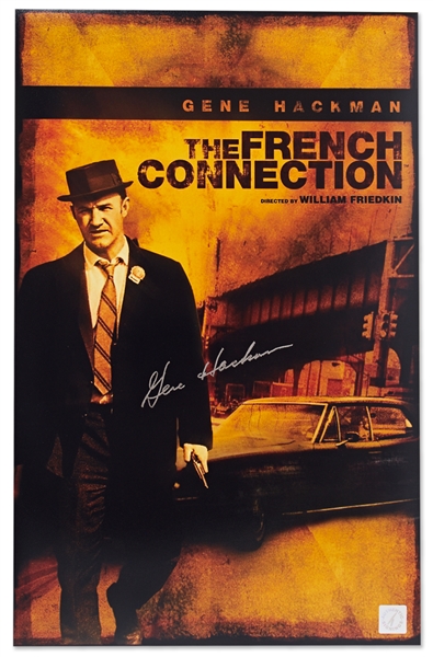 Gene Hackman Signed 11'' x 17'' Photo of ''The French Connection'' Poster