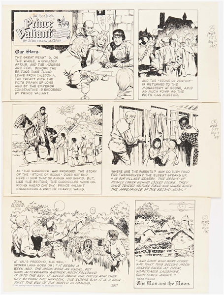 John Cullen Murphy ''Prince Valiant'' Sunday Comic Strip Original Artwork -- #3157 Dated 10 August 1997