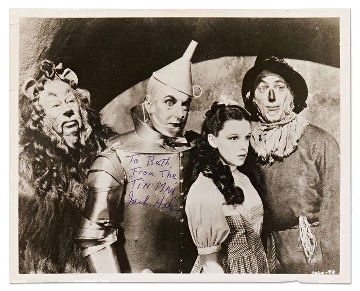Jack Haley Signed 10'' x 8'' Photo from ''The Wizard of Oz''