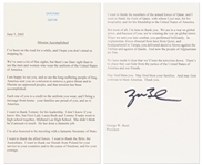 George W. Bush Signed Mission Accomplished Speech Delivered on 5 June 2003 to U.S. Soldiers Fighting in the Second Iraq War -- With Beckett COA