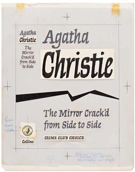 Original First Edition Artwork for the Agatha Christie Crime Novel ''The Mirror Crack'd from Side to Side''