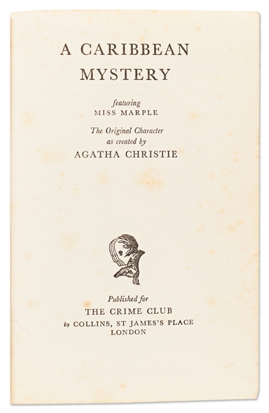 First Edition of Agatha Christie's ''A Caribbean Mystery''