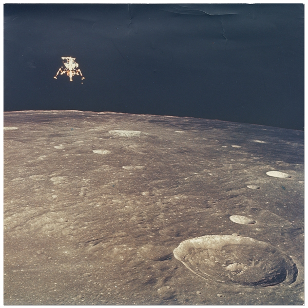 Large Format 9.875'' Square Apollo 12 Lunar Photo -- With ''A Kodak Paper'' Watermark