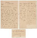 Charles George Gordon Autograph Letter Signed -- Gordon Writes About Learning of David Livingstones Death -- ...Livingstone is dead...