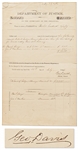 Confederate Attorney General George Davis Document Signed -- Justice Department 1864 Civil War Document