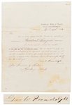George Randolph Document Signed as Confederate Secretary of War -- on CSA War Department Letterhead