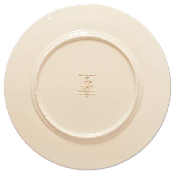 Ronald Reagan White House Service Plate China from the Lenox Exhibit Collection -- Formal Design Used for State Dinners
