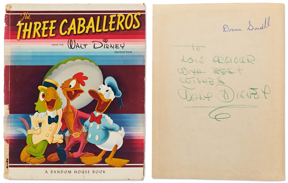 Walt Disney Signed ''The Three Caballeros'' Book -- With Phil Sears COA