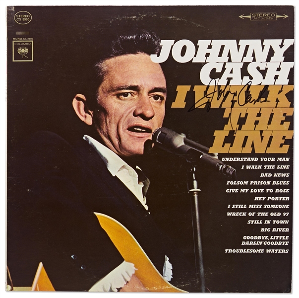 Johnny Cash Signed ''I Walk the Line'' Album -- With Epperson COA