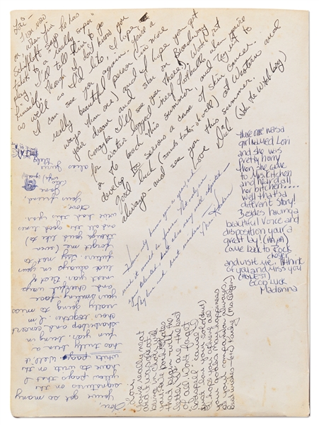 Madonna Signed High School Yearbook -- With a Racy Handwritten Limerick to One of Her Friends -- With Epperson COA