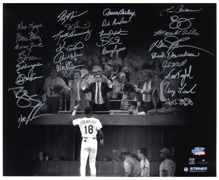 1986 Mets Team-Signed 20'' x 16'' Photo -- With Steiner COA
