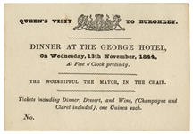 Queen Victoria Invitation From 1844 -- With Royal Coat of Arms