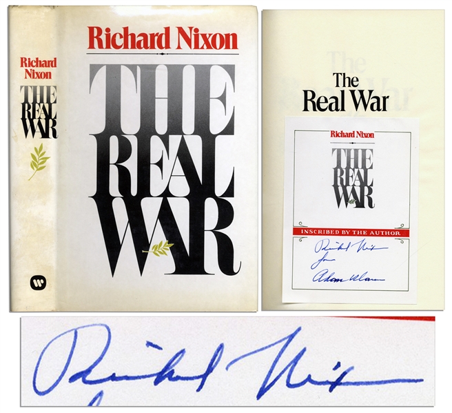 Richard Nixon Signed ''The Real War'' First Edition, Review Copy