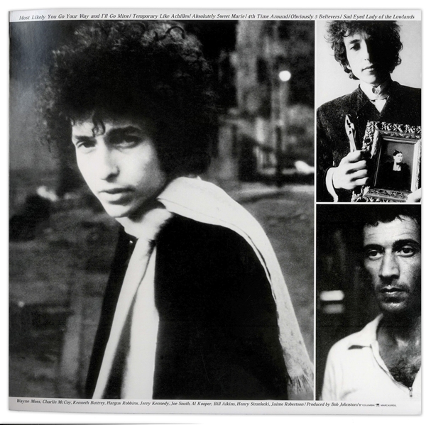 Bob Dylan Signed Double Album ''Blonde on Blonde'' -- With a COA From Dylan's Manager, Jeff Rosen
