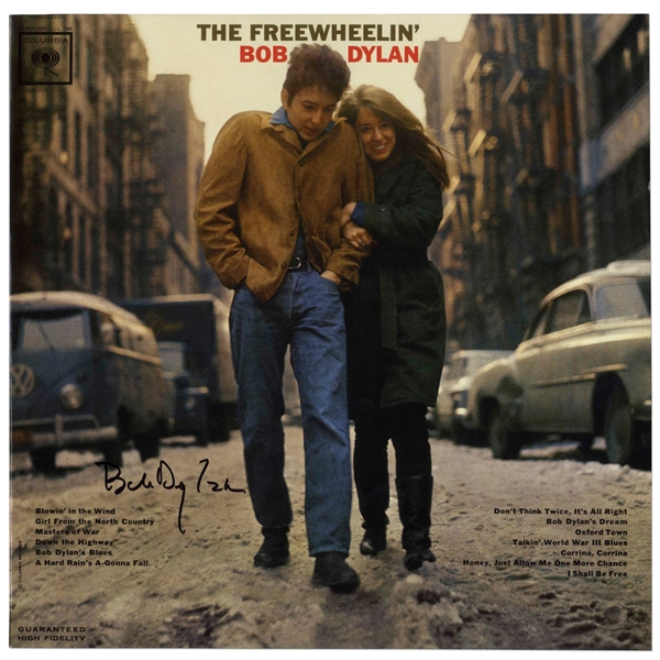 Bob Dylan Signed Album ''The Freewheelin' Bob Dylan'' -- With a COA From Dylan's Manager, Jeff Rosen