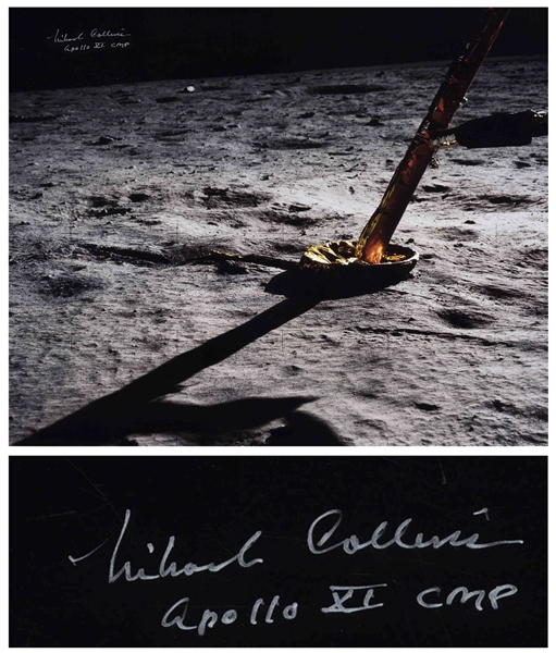 Michael Collins Signed 20'' x 16'' Photo -- ''The Eagle has landed''