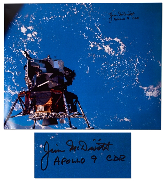 James McDivitt Signed 20'' x 16'' Photo of the Apollo 9 Lunar Module