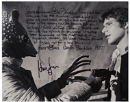 Harrison Ford & Paul Blake Signed 20 x 16 Photo From Star Wars -- One of the Most Memorable Scenes From the Film, With Blake Writing His Famous Monologue