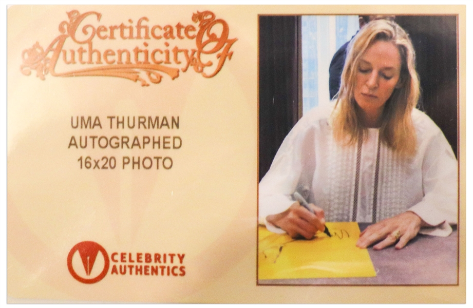 Uma Thurman Signed 16'' x 20'' Photo From ''Kill Bill''