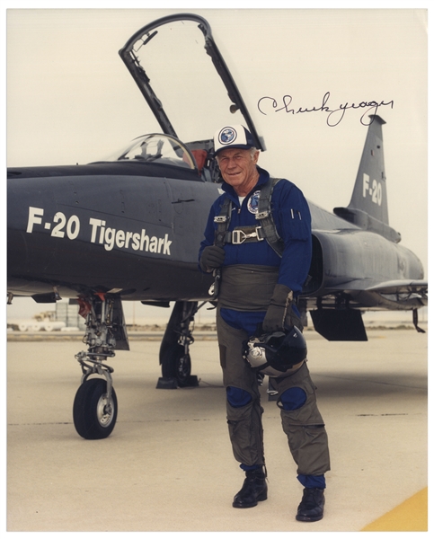 Chuck Yeager Signed 8'' x 10'' Photo